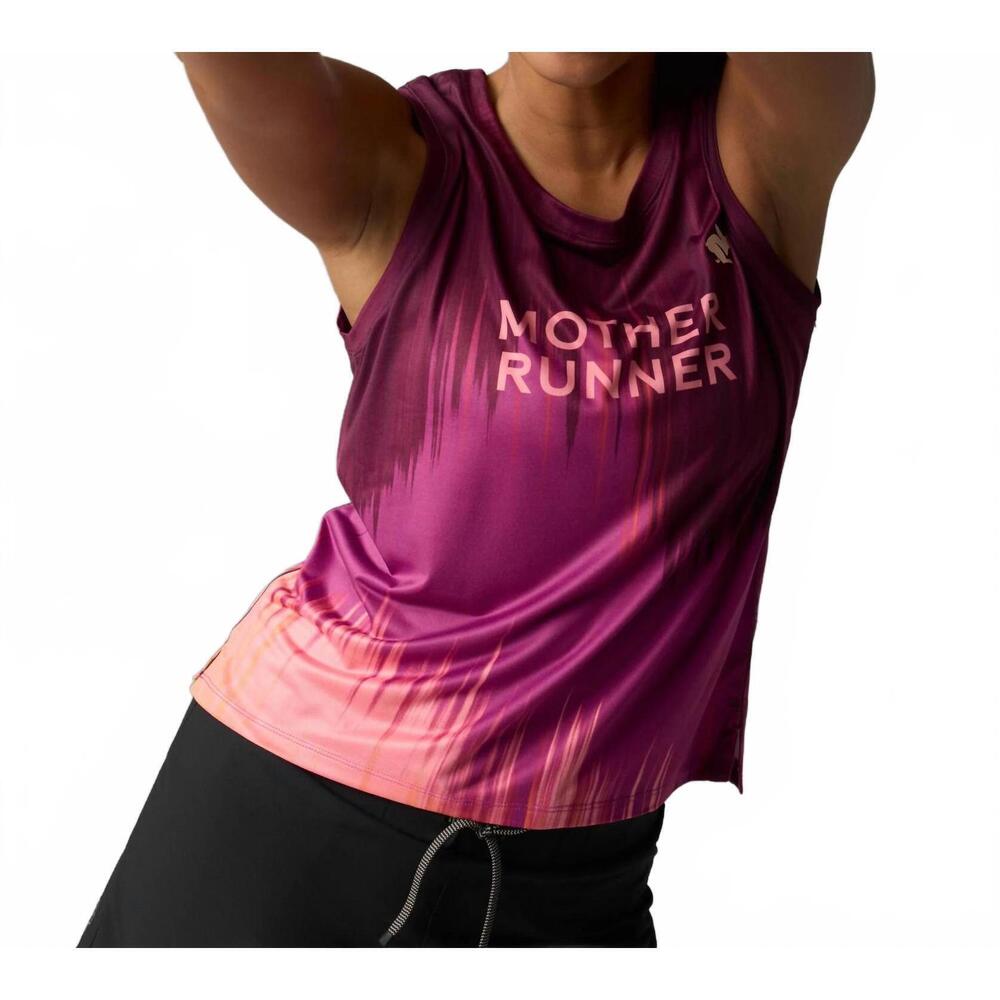 NEW RABBIT ez muscle tank in mauve ikat